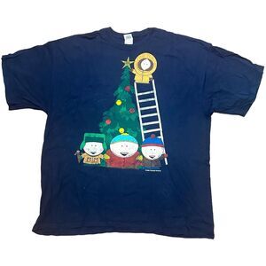 Festive Navy Graphic Tee